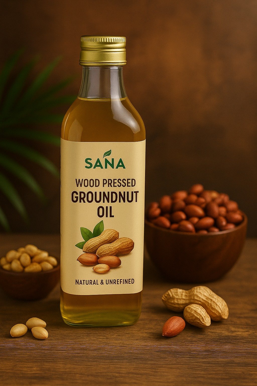 Wood Pressed Groundnut Oil
